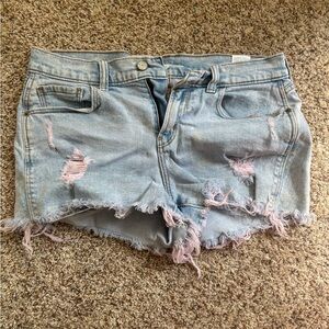 Old Navy Light Blue Distressed Jean Shorts